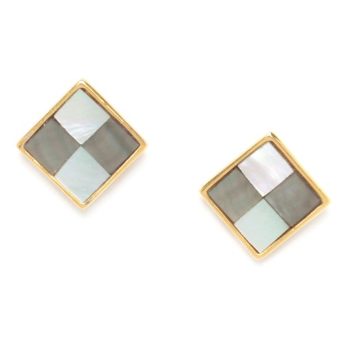 Boucles d'oreilles Nature Bijoux Le Square Puces carres