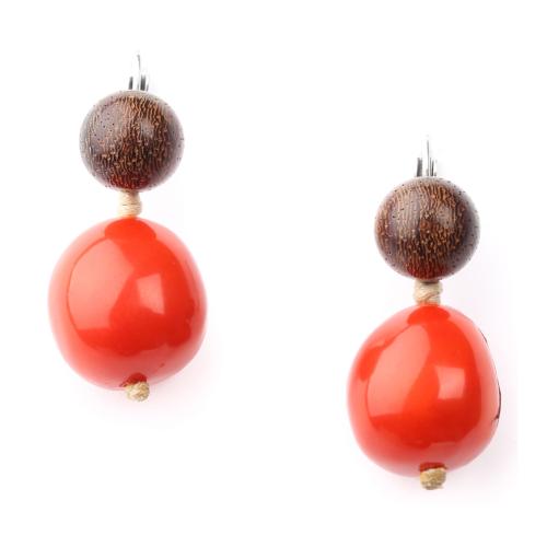 Boucles d'oreilles Nature Bijoux Wandji tagua