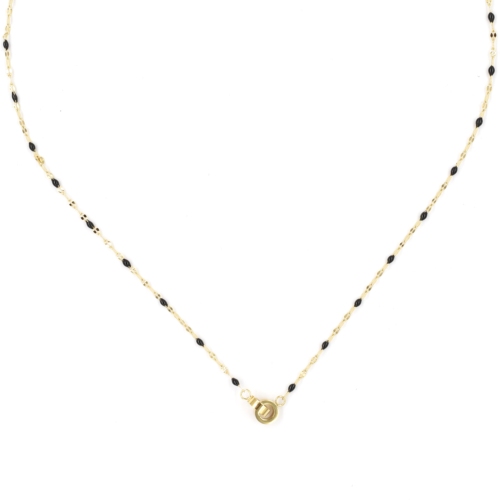 Collier ZAG Teresa doré Onyx noir 