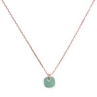 Collier Senzou New Brio Or rose et Quartz vert