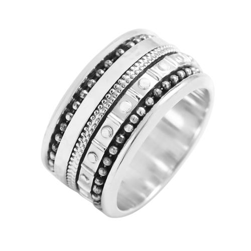 Bague Canyon argent 5 anneaux différents taille 56