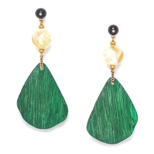 Boucles d'oreilles Nature Bijoux Wild Leaves feuille de bois