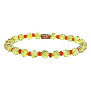 Bracelet Konplott extensible Bead Snake Jelly vert fushia