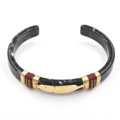 Bracelet ZAG Jonc souple acétate noir