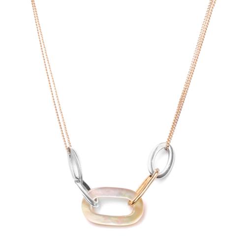 Collier Nature Bijoux Ringo Star nacre dore