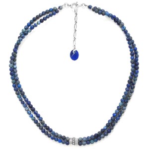 Collier Nature Bijoux Samarcande Lapis 2 rangs