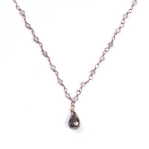 Collier Senzou Turn Goutte et Labradorite