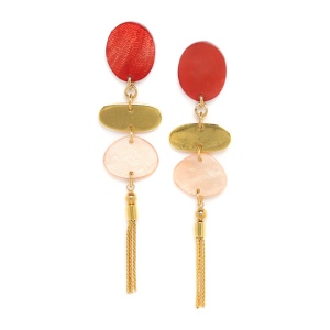 Boucles d'oreilles Franck Herval Claudia poussoir pompon