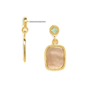 Boucles d'oreilles Franck Herval Théa poussoir top strass