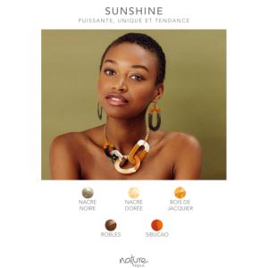 Boucles d'oreilles Nature Bijoux Sunshine 2 anneaux