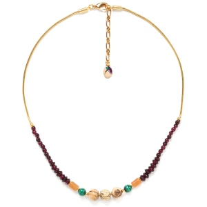 Collier Nature Bijoux Bergame simple Grenat & Tamarinier