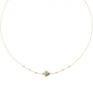 Collier ZAG Velasquez doré Trèfle Pierre Turquoise Africaine
